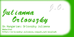 julianna orlovszky business card